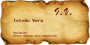 István Vera névjegykártya